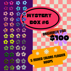 5 Mixed Color Mystery Flower Hoops