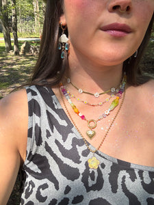 Rainbow Charm Holder Necklace