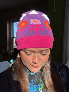 Violet Bloom Beanie