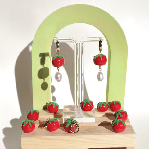 Tomato Earrings