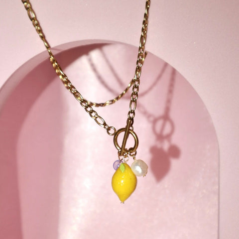 Lemon Zest Curb Chain Necklace