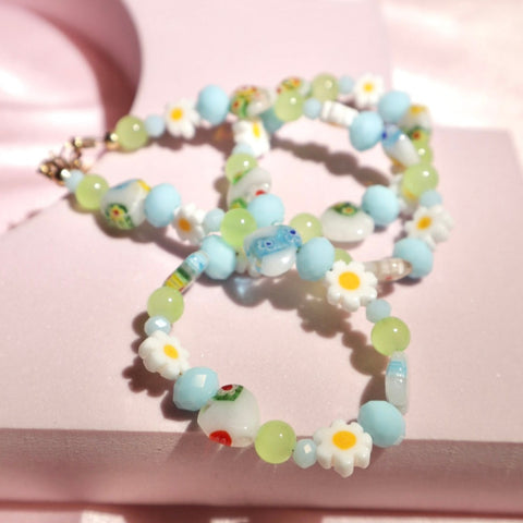 Meadow Daisy Beaded Necklace