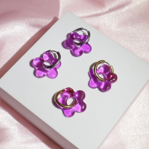 Grape Juice Flower Hoops