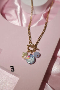 One of a kind toggle charm necklace