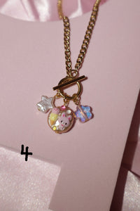 One of a kind toggle charm necklace