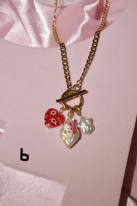 One of a kind toggle charm necklace