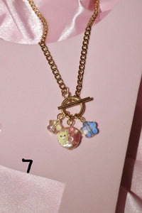 One of a kind toggle charm necklace