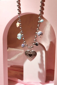 Stainless Steel Locket Charm Necklace