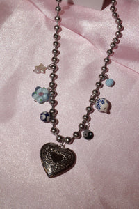 Stainless Steel Locket Charm Necklace