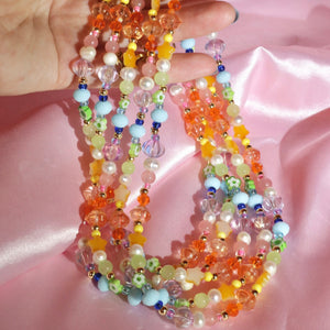 Prism Cascade Beaded Necklace