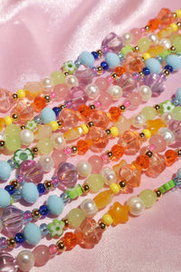 Prism Cascade Beaded Necklace