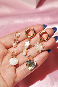 5 Pack Charm Hoops