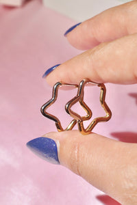 Dual Tone Solstice Star Hoop