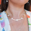 Floral Herringbone Necklace