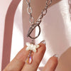 Silver Butterfly Drop