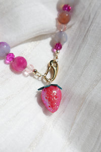 Pink Agate Statement Necklace