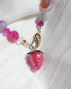 Glittery Strawberry Charm