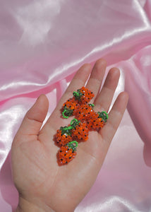 Beaded Strawberry Charm