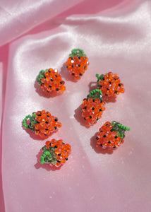 Beaded Strawberry Charm