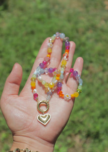 Rainbow Charm Holder Necklace