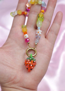 Beaded Strawberry Charm