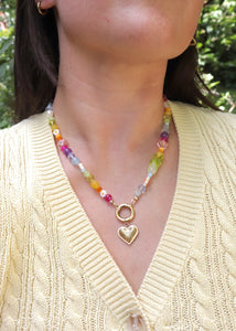 Rainbow Charm Holder Necklace