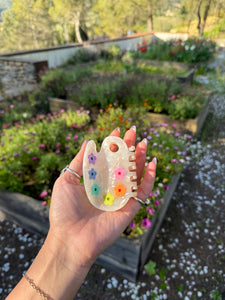 Floral Palette Hair Claw