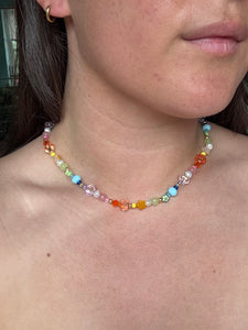 Prism Cascade Beaded Necklace