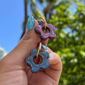 Color Shifting Floral Hoops